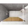 Mexen Kioto ścianka prysznicowa Walk-in 90 x 200 cm, brąz 8 mm, biała - 800-090-101-20-32