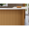 Mexen Ovalo 02 elastische geriffelte Wandpaneele 280 x 36 cm, technisches Furnier, Eiche Classic - S130-280-02-041
