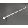 Mexen Kioto ścianka prysznicowa Walk-in 90 x 200 cm, brąz 8 mm, biała - 800-090-101-20-32
