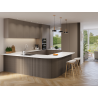 Mexen Ovalo 02 Geriffelte elastische Wandlamellen 280 x 36 cm, technisches Furnier, Graue Eiche - S130-280-02-043