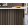 Mexen Ovalo 02 Geriffelte elastische Wandlamellen 280 x 36 cm, technisches Furnier, Graue Eiche - S130-280-02-043