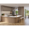 Mexen Ovalo 02 Gerillte flexible Wandpaneele 280 x 36 cm, technisches Furnier, Helles Nussbaum - S130-280-02-047