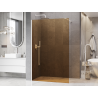 Mexen Kioto ścianka prysznicowa Walk-in 120 x 200 cm, brąz 8 mm, biała - 800-120-101-20-32
