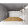 Mexen Kioto ścianka prysznicowa Walk-in 120 x 200 cm, brąz 8 mm, biała - 800-120-101-20-32