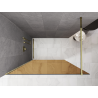 Mexen Kioto ścianka prysznicowa Walk-in 90 x 200 cm, brąz 8 mm, złota - 800-090-101-50-32