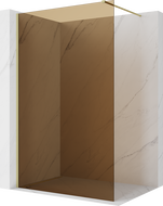 Mexen Kioto ścianka prysznicowa Walk-in 70 x 200 cm, brąz 8 mm, złota szczotkowana - 800-070-101-55-32