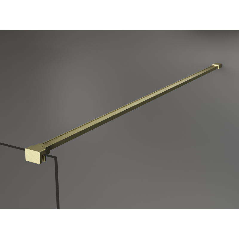 Mexen Kioto ścianka prysznicowa Walk-in 70 x 200 cm, brąz 8 mm, złota szczotkowana - 800-070-101-55-32