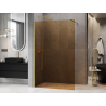 Mexen Kioto duschvägg Walk-in 100 x 200 cm, brons 8 mm, guld borstad - 800-100-101-55-32