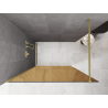 Mexen Kioto ścianka prysznicowa Walk-in 130 x 200 cm, brąz 8 mm, złota szczotkowana - 800-130-101-55-32