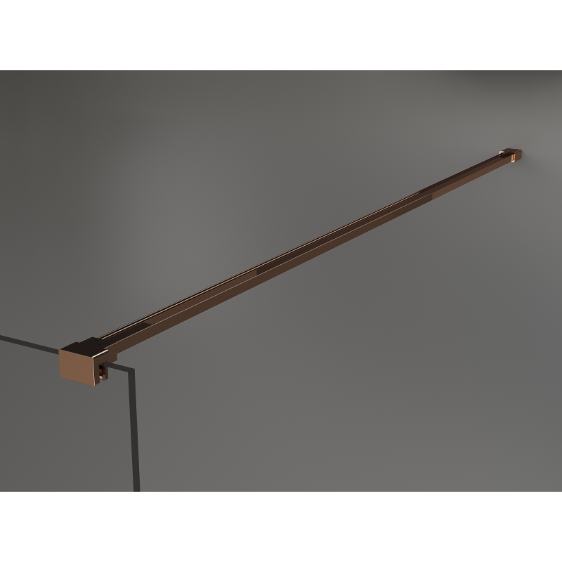 Mexen Kioto Parete doccia Walk-in 90 x 200 cm, bronzo 8 mm, oro rosa - 800-090-101-60-32