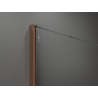 Mexen Kioto ścianka prysznicowa Walk-in 100 x 200 cm, brąz 8 mm, różowe złoto - 800-100-101-60-32