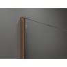 Mexen Kioto ścianka prysznicowa Walk-in 120 x 200 cm, brąz 8 mm, różowe złoto - 800-120-101-60-32