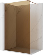Mexen Kioto ścianka prysznicowa Walk-in 70 x 200 cm, brąz 8 mm, miedź szczotkowana - 800-070-101-65-32
