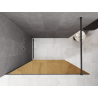 Mexen Kioto ścianka prysznicowa Walk-in 100 x 200 cm, brąz 8 mm, gun gray szczotkowany - 800-100-101-66-32