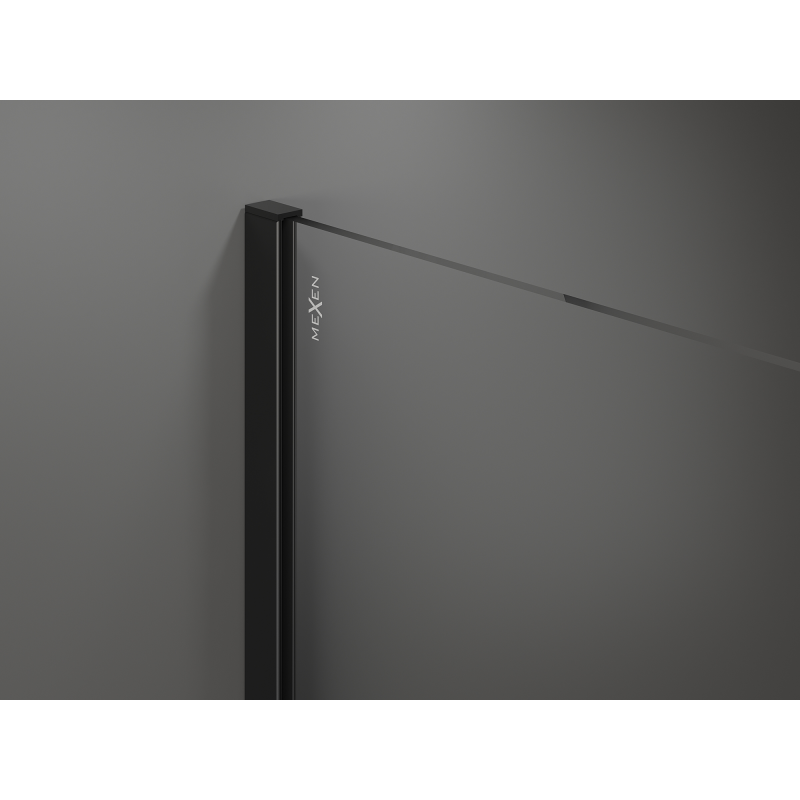 Mexen Kioto ścianka prysznicowa Walk-in 90 x 200 cm, brąz 8 mm, czarna - 800-090-101-70-32
