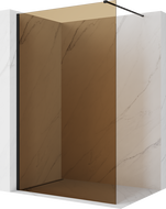 Mexen Kioto ścianka prysznicowa Walk-in 90 x 200 cm, brąz 8 mm, czarna - 800-090-101-70-32