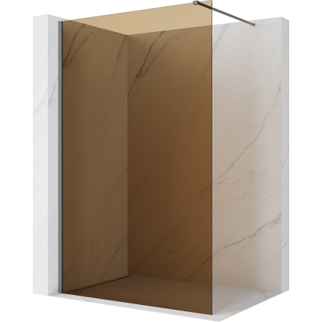Mexen Kioto Walk-in suihkuseinä 120 x 200 cm, pronssi 8 mm, gun metal - 800-120-101-95-32