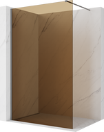 Mexen Kioto ścianka prysznicowa Walk-in 130 x 200 cm, brąz 8 mm, gun metal - 800-130-101-95-32