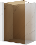 Mexen Kioto ścianka prysznicowa Walk-in 70 x 200 cm, brąz 8 mm, nikiel szczotkowany - 800-070-101-97-32