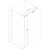 Mexen Kioto ścianka prysznicowa Walk-in 100 x 200 cm, brąz 8 mm, nikiel szczotkowany - 800-100-101-97-32