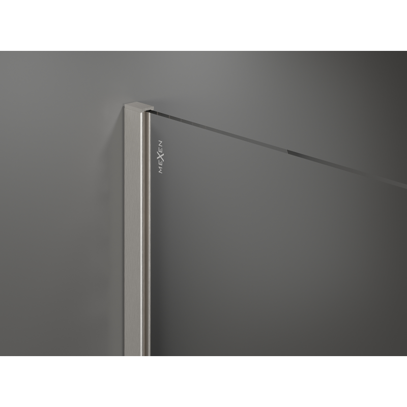 Mexen Kioto Dušinurk Walk-in 110 x 200 cm, pruun 8 mm, harjatud nikkel - 800-110-101-97-32