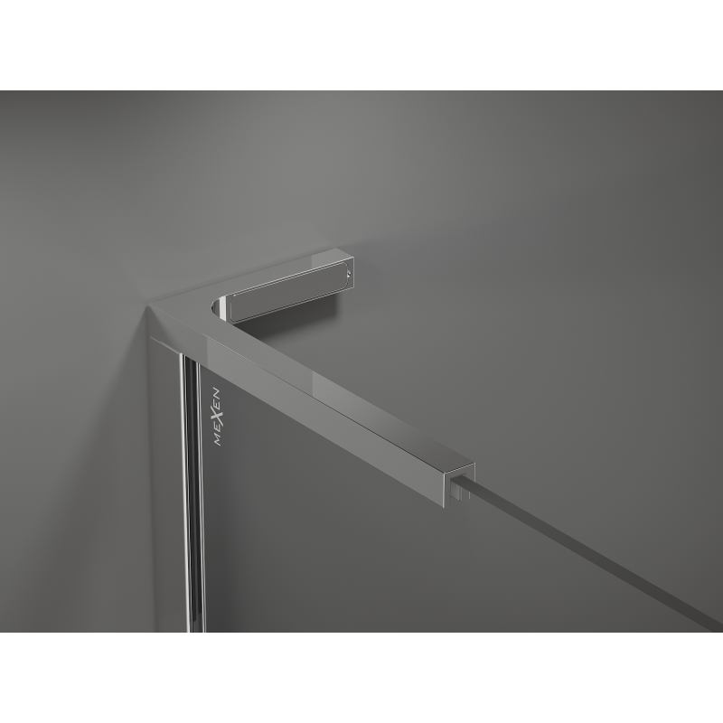 Mexen Kioto L ścianka prysznicowa Walk-in 100 x 200 cm, brąz, chrom - 800-100-103-01-32