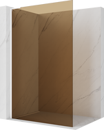 Mexen Kioto L ścianka prysznicowa Walk-in 70 x 200 cm, brąz, biała - 800-070-103-20-32
