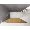 Mexen Kioto L ścianka prysznicowa Walk-in 70 x 200 cm, brąz, biała - 800-070-103-20-32