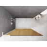 Mexen Kioto L tuš stena Walk-in 120 x 200 cm, rjava, bela - 800-120-103-20-32