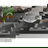 Mexen Mario fregadero de granito de 2 cubetas con grifo de cocina Telma, gris - 6504-71-670200-71