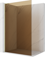 Mexen Kioto L ścianka prysznicowa Walk-in 80 x 200 cm, brąz, złota szczotkowana - 800-080-103-55-32