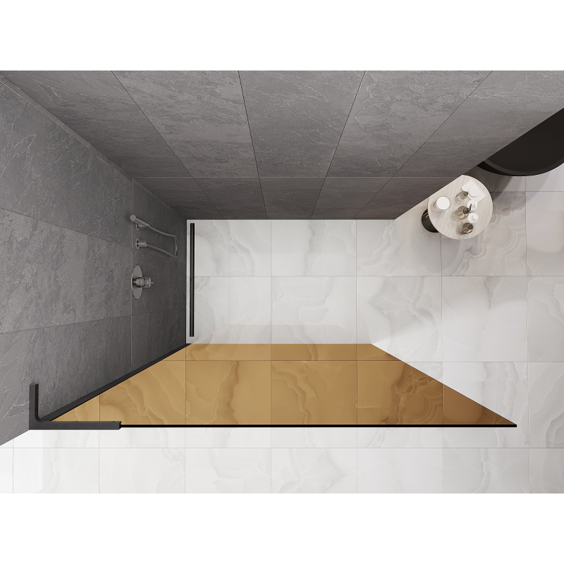 Mexen Kioto L ścianka prysznicowa Walk-in 70 x 200 cm, brąz, gun gray szczotkowany - 800-070-103-66-32