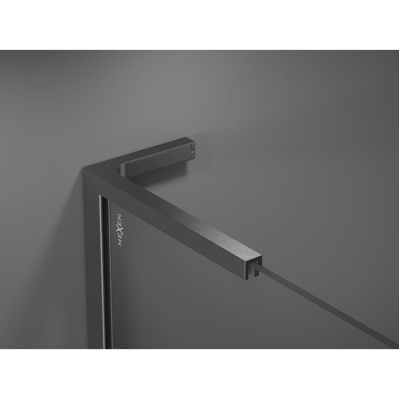 Mexen Kioto L ścianka prysznicowa Walk-in 70 x 200 cm, brąz, gun gray szczotkowany - 800-070-103-66-32