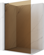Mexen Kioto L ścianka prysznicowa Walk-in 110 x 200 cm, brąz, gun gray szczotkowany - 800-110-103-66-32