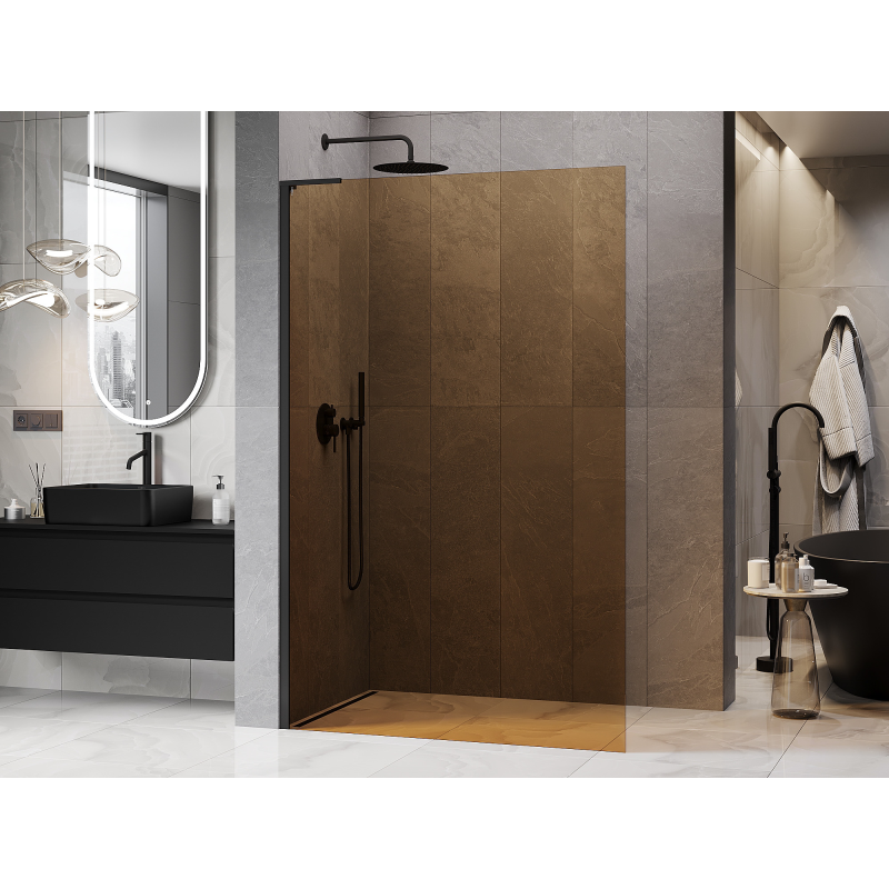 Mexen Kioto L dušisein Walk-in 90 x 200 cm, pronks, must - 800-090-103-70-32