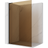 Mexen Kioto L duschvägg Walk-in 100 x 200 cm, brons, svart - 800-100-103-70-32