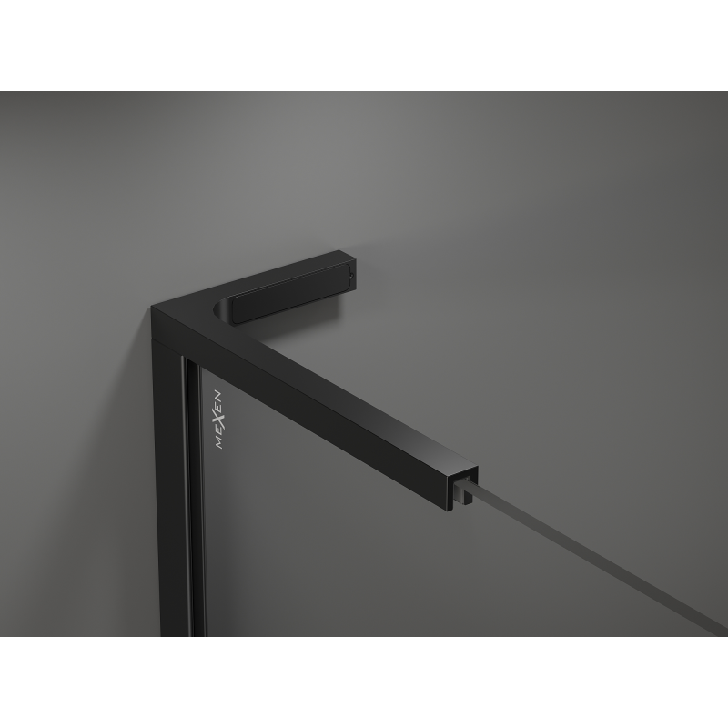 Mexen Kioto L Walk-in Shower Wall 120 x 200 cm, Bronze, Black - 800-120-103-70-32