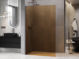 Mexen Kioto L ścianka prysznicowa Walk-in 100 x 200 cm, brąz, gun metal - 800-100-103-95-32