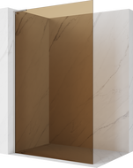 Mexen Kioto L ścianka prysznicowa Walk-in 70 x 200 cm, brąz, nikiel szczotkowany - 800-070-103-97-32