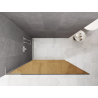 Mexen Kioto L walk-in tuš zaslon 90 x 200 cm, rjava, brušen nikelj - 800-090-103-97-32