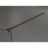 Mexen Kioto ścianka prysznicowa wolnostojąca 130 x 200 cm, brąz 8 mm, różowe złoto - 800-130-002-60-32