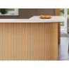 Mexen Ovalo 01 flexible gerillte Wandpaneele 280 x 36 cm, technisches Furnier, Gebleichte Eiche - S130-280-01-040