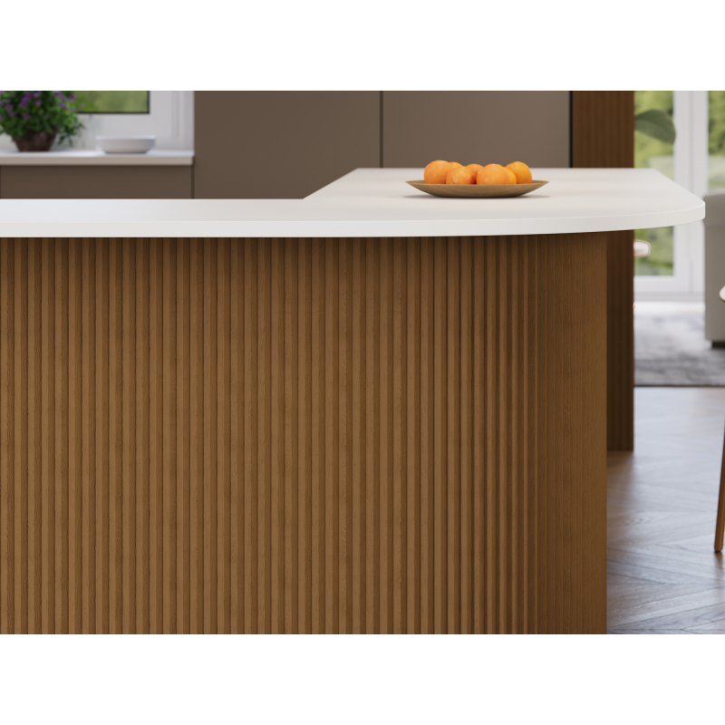 Mexen Ovalo 01 lamele ścienne ryflowane elastyczne 280 x 36 cm, fornir techniczny, Dąb Natural - S130-280-01-042