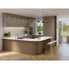 Mexen Ovalo 01 gerillte flexible Wandlamellen 280 x 36 cm, technisches Furnier, Dunkle Walnuss - S130-280-01-044