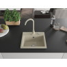 Mexen Milo granitische 1-kom schuurtje met keukenkraan Telma, beige - 6505-69-670200-69
