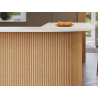 Mexen Ovalo 03 flexible geriffelte Wandpaneele 280 x 36 cm, technisches Furnier, Gebleichte Eiche - S130-280-03-040