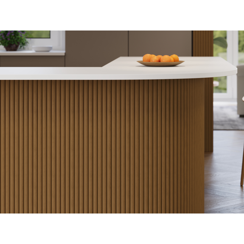 Mexen Ovalo 03 lamele ścienne ryflowane elastyczne 280 x 36 cm, fornir techniczny, Dąb Natural - S130-280-03-042