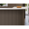 Mexen Ovalo 03 flexible gerillte Wandpaneele 280 x 36 cm, technisches Furnier, Graue Eiche - S130-280-03-043