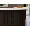 Mexen Ovalo 03 gerippte, flexible Wandpaneele 280 x 36 cm, technisches Furnier, Schwarze Eiche - S130-280-03-046