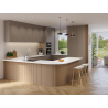 Mexen Ovalo 03 Rillen-Wandpaneele flexibel 280 x 36 cm, technisches Furnier, Hellnuss - S130-280-03-047